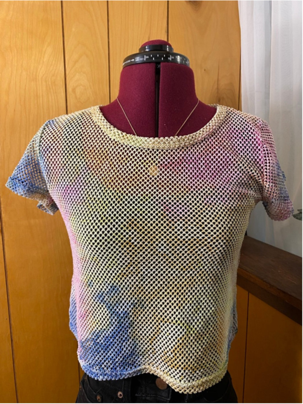 Women's Fashion Muse XS Multi-color Short Sleeve Mesh Tee